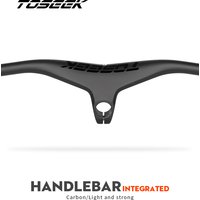 AliExpress TOSEEK Mtb Handlebars And Stem 28.6mm-17Degree Carbon Integrated Handlebar For Mountain Bike 660~80070/80/90/100mm Bicycle Parts