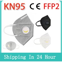 Reusable KN95 Face Mask Respirator 5 Layer Protection Anti-dust FFP2 Mask Face Protective With Breathing Valve PM044