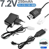 7.2V Battery Charger for NiCd NiMH battery Input 100V-240V with Tamiya KET-2P Plug charger For RC toys 7.2V Charger With SM Plug
