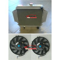 All Aluminum Radiator + Fans For 1981-1996 Suzuki Sierra/Samurai/ JA51 SJ 413/SJ413 G13 MT 1981 1982 1983 1984 1985 1986 1987