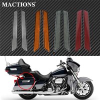 Motorcycle 2PCS Hard Saddlebag Guard Latch Reflector Cover 4 Colors ABS For Harley Touring Road King Road Street Glide 2014-2022