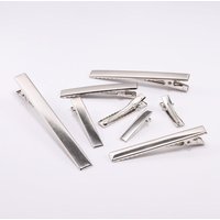 20/50 pièces/lot 30-55mm métal plat simple broche Alligator épingle à cheveux pince Base de réglage vierge pour bricolage pince à cheveux fabrication de bijoux fournitures