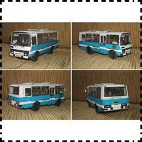 Russia Moscow PAZ-3205 Public Midibus 1:43 Scale DIY Handcraft Paper Model Kit Handmade Toy Puzzles