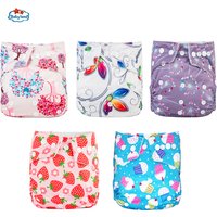 Fralda guin ogica-Couches lavables pour bébé, lot de 5 pièces, couche-culotte de bonne qualité, de 0 à 2 ans, 3 à 15kg, écologique