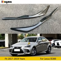 Carbon fiber headlight covers eyelid For Lexus IS300 2017- 2019 IS300h F Sport car front lamp eyebrow sticker 2pcs/set