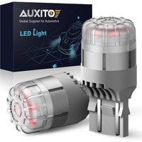 AUXITO 2Pcs T20 W21W W21/5W LED 7440 7443 LED Bulb Canbus Red Brilliant Car Tail Parking Lights Auto Brake Lamp 12V 9Pcs 3020SMD