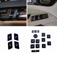 Autocollant de bouton de levage de vitre de voiture, autocollant de couverture de bouton de déverrouillage de serrure de porte pour Mercedes Benz A B C E GLA CLA GLK GL ML GLE Class