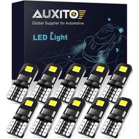 AUXITO 10Pcs W5W T10 LED Canbus No Error Bulb Car Interior Light 194 LED Signal Lamp For Mercedes-Bens Bmw Audi Ford 6000K 12V