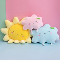 Cute Sun Cloud Plush Pillow Stuffed Soft Creative Plush Sun Cloud Toy Car Pillow Home Decor Toys