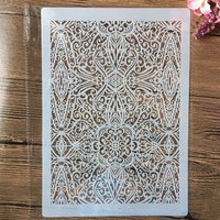 A4 29cm Symmetric Texture DIY Layering Stencils Wall Painting Scrapbook Coloring Embossing Album Decorative Template