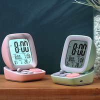Alarm Clock Retro Small Computer Children's Digital Table With Lamp Electronic Bedroom Bedside Living Room Simple Silent Gift