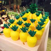 Hawaiian Party Luau Decoration Pineapple Coconut Drinking Cup Summer Aloha Flamingo Birthday Wedding Tropical Party Juice cups