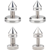 4PCS M6 M8 HIFI Audio Speaker Amplifier Spikes Pure Copper Rhodium Plated Shock Pad Speakers Repair Parts Foot Nails /Pads Stand