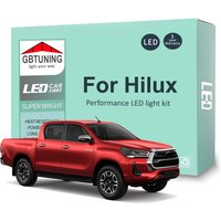 8Pcs LED Interior Light Bulb Kit For Toyota Hilux AN120 AN130 2016 2017 2018 2019 2020 2021 2022 2023 Canbus Car Indoor Lamp