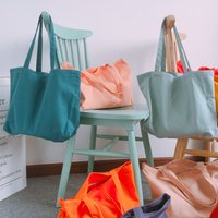 Canvas Shopping Bags Eco Reusable Foldable Shoulder Bag Large Handbag Fabric Cotton Tote Bag for Women Can Customized Logo