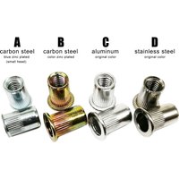 20/100pcs M3 M4 M5 M6 M8 M10 M12 304 Stainless Steel Carbon Steel Aluminum Flat Countersunk Head Rivet Nut Insert Rivnut Nutsert