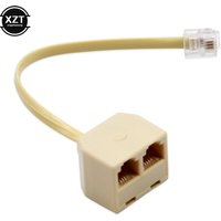 Telephone splitter one point two RJ11 telephone line extender three-way adapter speaker one point two splitter