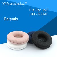 Earpads For JVC HA S360 HA-S360 Headphone Accessaries Replacement Ear Cushions Wrinkled Leather Material