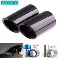 2Pcs/Set Chrome Plating Stainless Steel Car Exhaust Muffler Tip Pipes Covers for Q5/A4/A4L/A3, VW Volkswagen