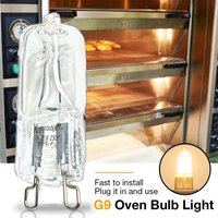 40W G9 Oven Light High Temperature Resistant Durable Halogen Bulb Lamp For Refrigerators Ovens Fans 40W 500C Pin Bulb