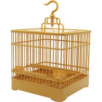Assembly Bird Cage With Feeder And Waterer Small Pet Bird Full Set Of Plastic Bird House Thrush Parrot Cage 23x23x22cm