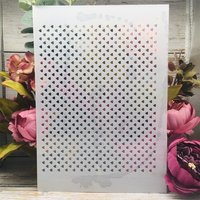 A4 29cm Small Heart Texture DIY Layering Stencils Wall Painting Scrapbook Coloring Embossing Album Decorative Template