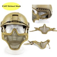 New Hunting Shooting Half Face Masks Metal Mesh Breathable ADAPT TO FAST HELMET
