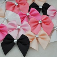 40PC Ribbon Bows Flower the Rhinestone Appliques Sewing Craft Lots U pick A227