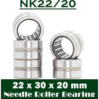 NK22/20 Bearing 22*30*20 mm ( 5 PCS ) Solid Collar Needle Roller Bearings Without Inner Ring NK22/20 NK223020 Bearing