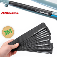 JSHOU BIKE Bicycle Chain Protection Sticker MTB Frame Anti-scratch Sticker Thickened Carbon Fiber Waterproof Cycling Accessories