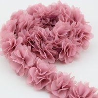 (1 Meter) Chiffon-Spitzenstoff, Dekorationsband, Blumen-Geschenkbänder, Bastelmaterial, Vliesstoff-Basis