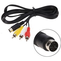 1.8M 9 Pin Game Audio Video AV Cable For Sega Genesis 2 3 A/V RCA Connection Cord Wire For SEGA Genesis II/III