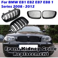 Rhyming Car Kidney Grill Dual Single Slat Black Sport Racing Grille For BMW 1 Series E81 E82 E87 E88 2008-2013 Car Accessories