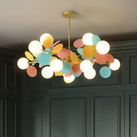 Modern Glass Ball Led Ceiling Chandelier for Bedroom Children's Living Room Pendant Lamp Home Decoration Indoor Lighting Fixture