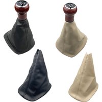 Black Beige Gray Leather Gear Shift Knob Gaiter Boot Cover Case For Volkswagen VW Passat B5 1998-2004 Car Styling Accessories