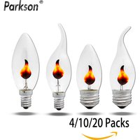 Edison Led Candle Light Bulb E14 E27 LED Flame Effect Bulb 3W AC220V Home For Decor Lighting Ampoule Candle Bulb