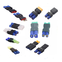 2 Pcs EC3 Male Female to XT60 Deans Mini Tamiya XT30 Tamiya MPX Male Female Connector Plug Adapter for RC Model Battery ESC