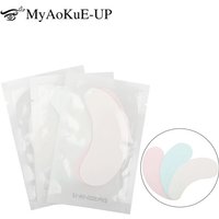 100pairs Lint Free Eyes Paper Patches Under Eye Pads Sticker Wraps For Eyelash Extension Make Up Tool Blue Pink White Mix Colors