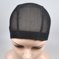 1PC Big Hole Mesh Dome Wig Cap Hair Nets Large Hole Black Dome Caps For Making Wigs With Elastic Band Wave Cap