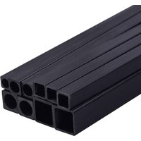 4pcs 3mm 4mm 5mm 6mm 10mm 500mm Carbon Fiber Square Tube