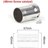 Universal Motorcycle 48MM Front Mid End Catalyst DB Killer for Motorcycle Exhaust Muffler Silencer