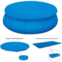 183cm Swimming Pool Cover Dust Cover Pool Cover Round Rainproof Pool Cover Solar Tarpaulin Swimming Pool Protection Cover