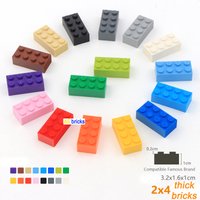 300pcs 2x4 Dot DIY Building Blocks Thick Figures Bricks Educational Creative Size Compatible With Plastic Toys for Children 3001