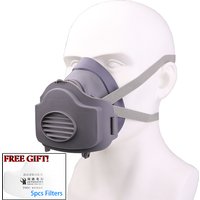 Dust Mask Reusable Dust Proof Respirator Rubber Work Safety Mask Cotton Filters For Builder Carpenter Daily Haze Protection