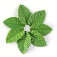 200PCs Green Tree Leaf Artificial Flower Leaves For Wedding Home Decoration Needlework DIY Fleurs Scrapbooking Craft Accessories