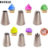 4/5/6/7Pcs Cream Nozzles Pastry Socket Large Cupcake Paper Cups Cream Nozzles Cake Decorating Tools for Pastry Piping Bag Baking