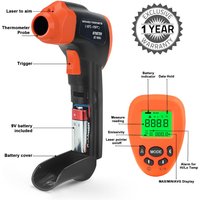 Digital Non-Contact Infrared Thermometer 16:1 IR Laser Gun Temperature Range -58-1292℉(-50℃ to 700℃) with LCD backlight
