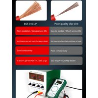 BST 010JP High Quality Silicone Two Clamp Power Cord Probe Superconducting Probe Accurate Measurement Superconductive Test Leads
