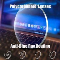 1.61 Polycarbonate lenses Anti-Blue Ray Prescription Optical Eyeglasses Spectacles Free Assembly with Glasses Frame