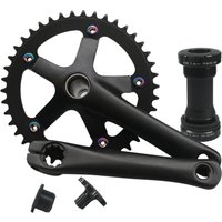 130BCD Road Bike Crank set Bicycle Crankset 152mm 165mm 170mm Single Speed Crank Arms Bottom Bracket 44T Chainwheel Track